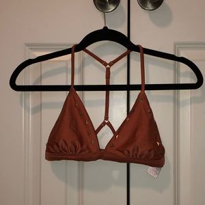 Studded Triangle Bikini Top